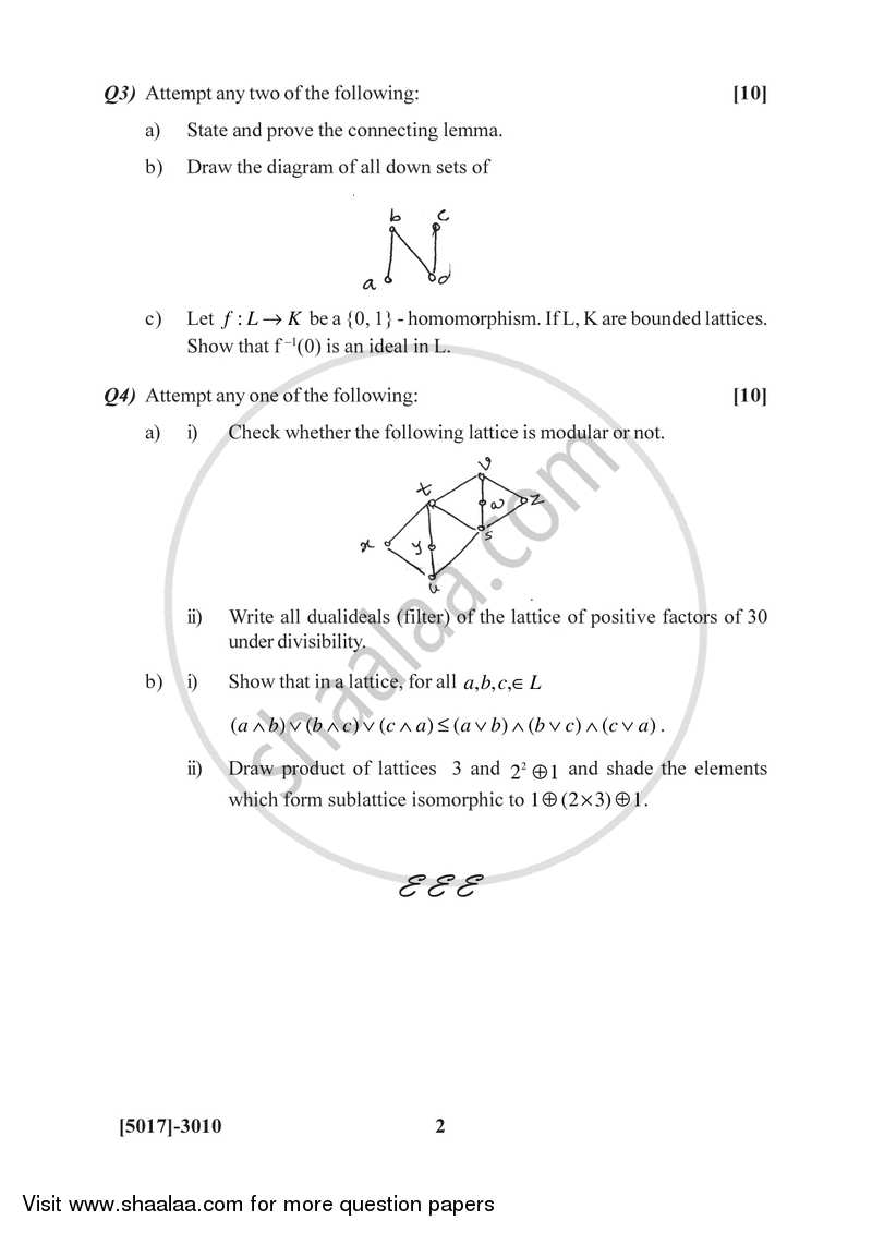 Lattice Theory B Sc Mathematics Semester Tybsc