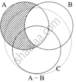 For any three sets A, B and C, (A – B) ∩ (B – C) is equal to ...