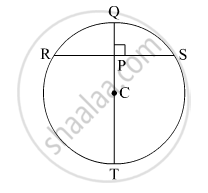 In the given figure, C is the centre of the circle. seg QT is a ...