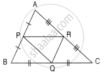 In The Given Triangle P Q And R Are The Mid Points Of Sides Ab And Ac Respectively Prove That Triangle Pqr Is Similar To Triangle Abc Mathematics Shaalaa Com