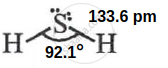 What is the H-S-H bond angle in H2S? - | Shaalaa.com