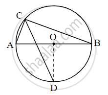 In the figure, seg AB is a diameter of a circle with centre O. The ...