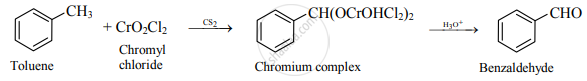 What is the action of the following reagent on toluene? CrO2Cl2 in CS2 ...