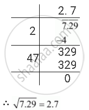 find the square root of the following decimal numbers 7.29