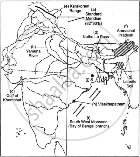 On the outline map of India: (a) Draw, name and number the Standard ...