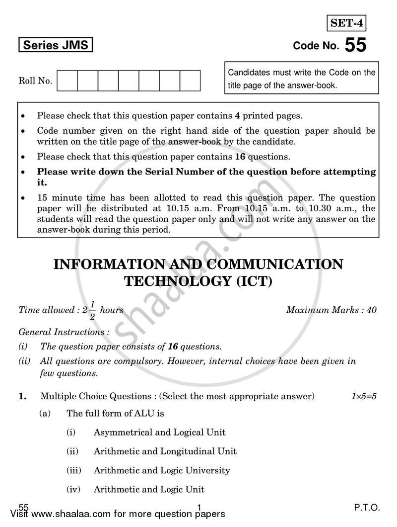 Class 10 IT Sample Paper 2022-23 Code 402 PDF IT 402 Class, 45% OFF