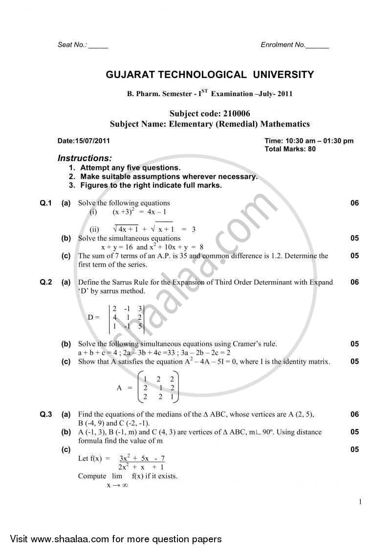 elementary-remedial-mathematics-2010-2011-bachelor-of-pharmacy