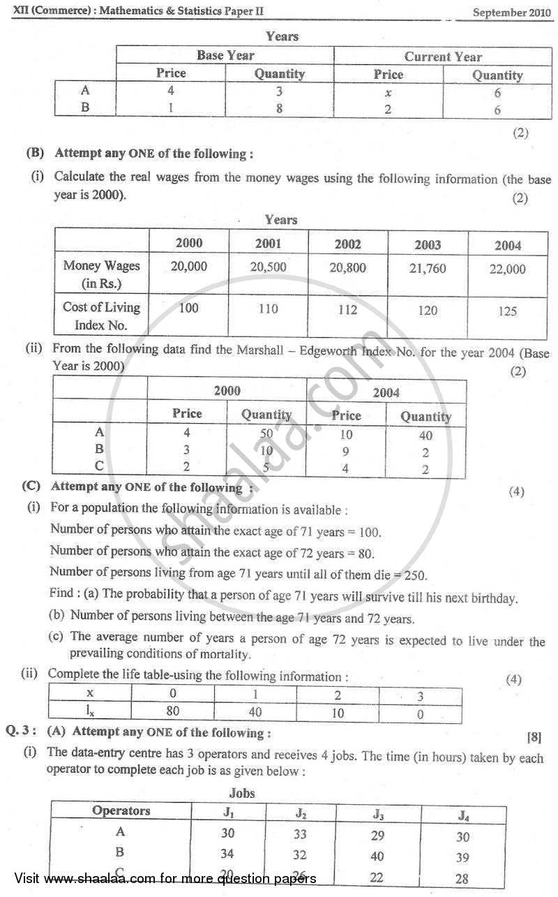 mathematics-and-statistics-2-2009-2010-hsc-commerce-marketing-and