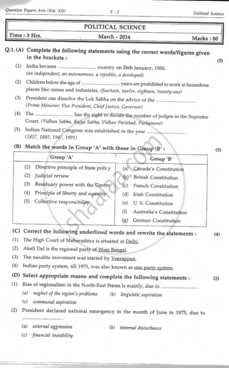 political-science-2013-2014-hsc-arts-english-medium-class-12-board