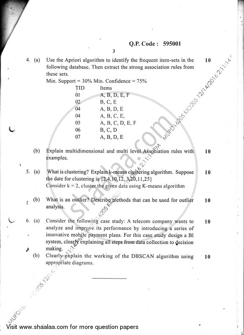 big data question paper vtu