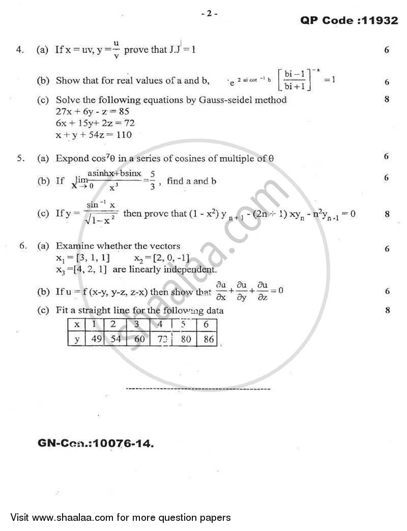 Applied Mathematics 1 2014-2015 BE Construction Engineering Semester 1 ...