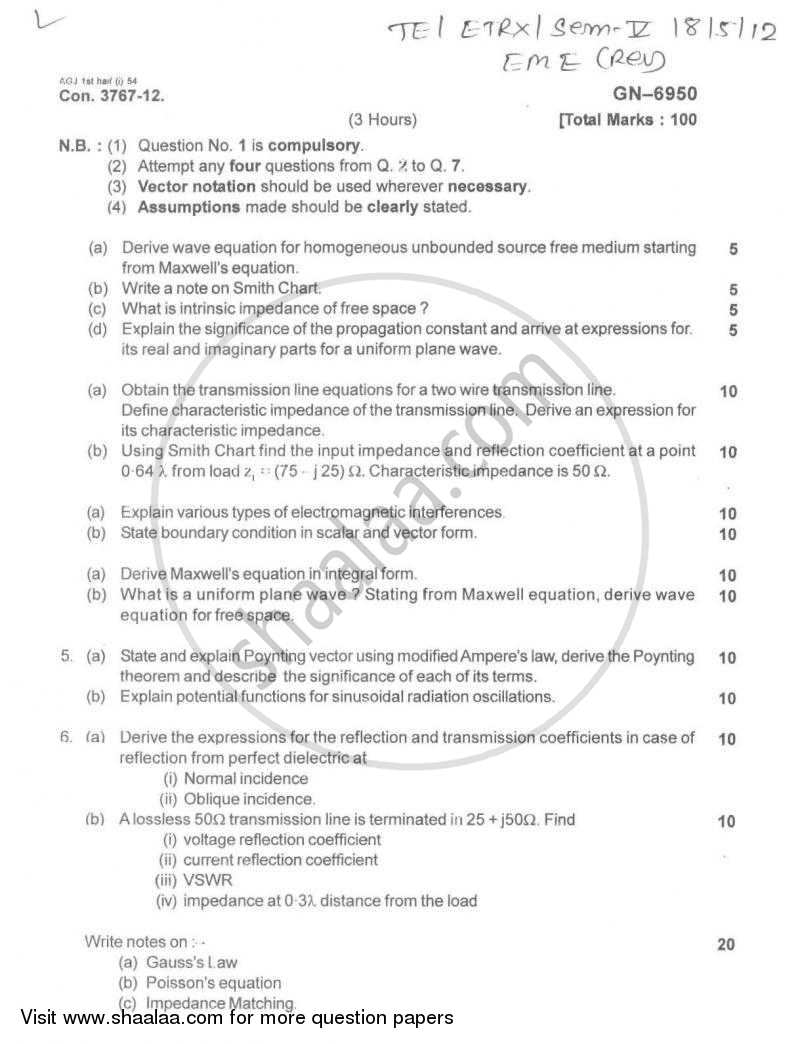 Electromagnetic Engineering 2011-2012 Be Electronics Engineering 