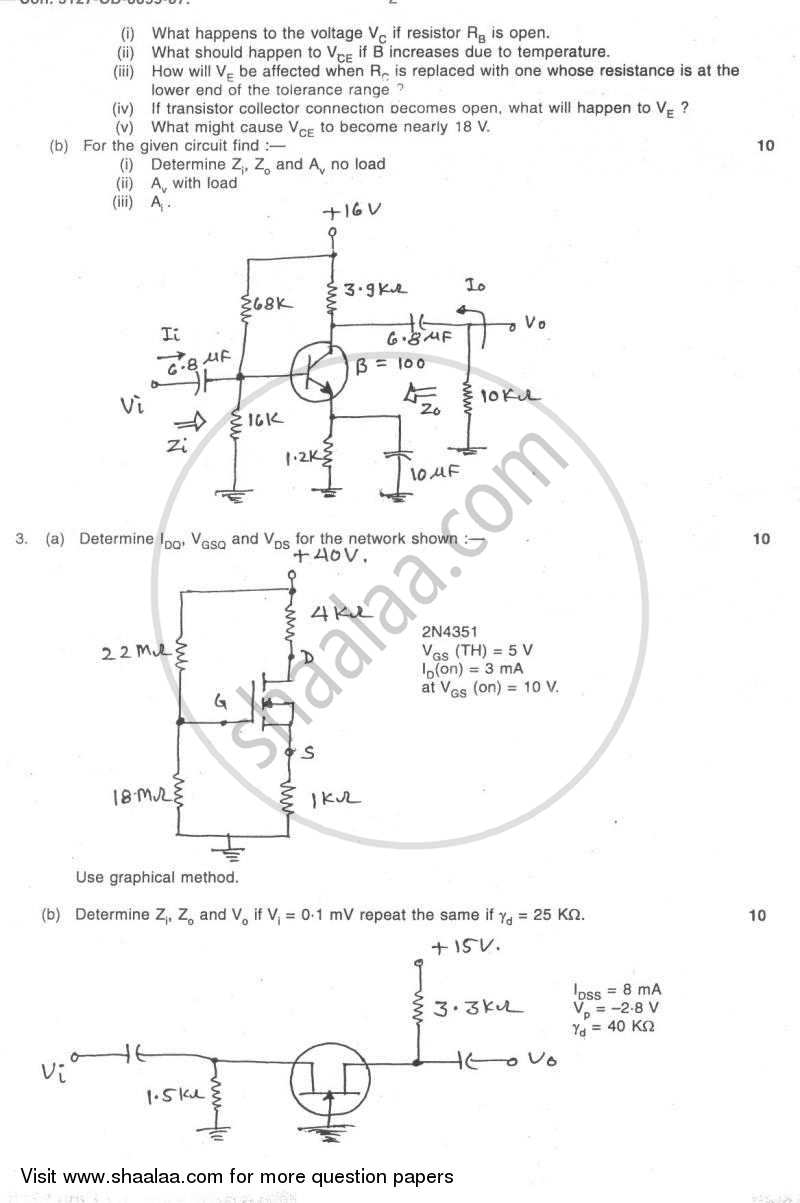 Electronic Circuit Analysis And Design 1 2007-2008 BE Biomedical ...