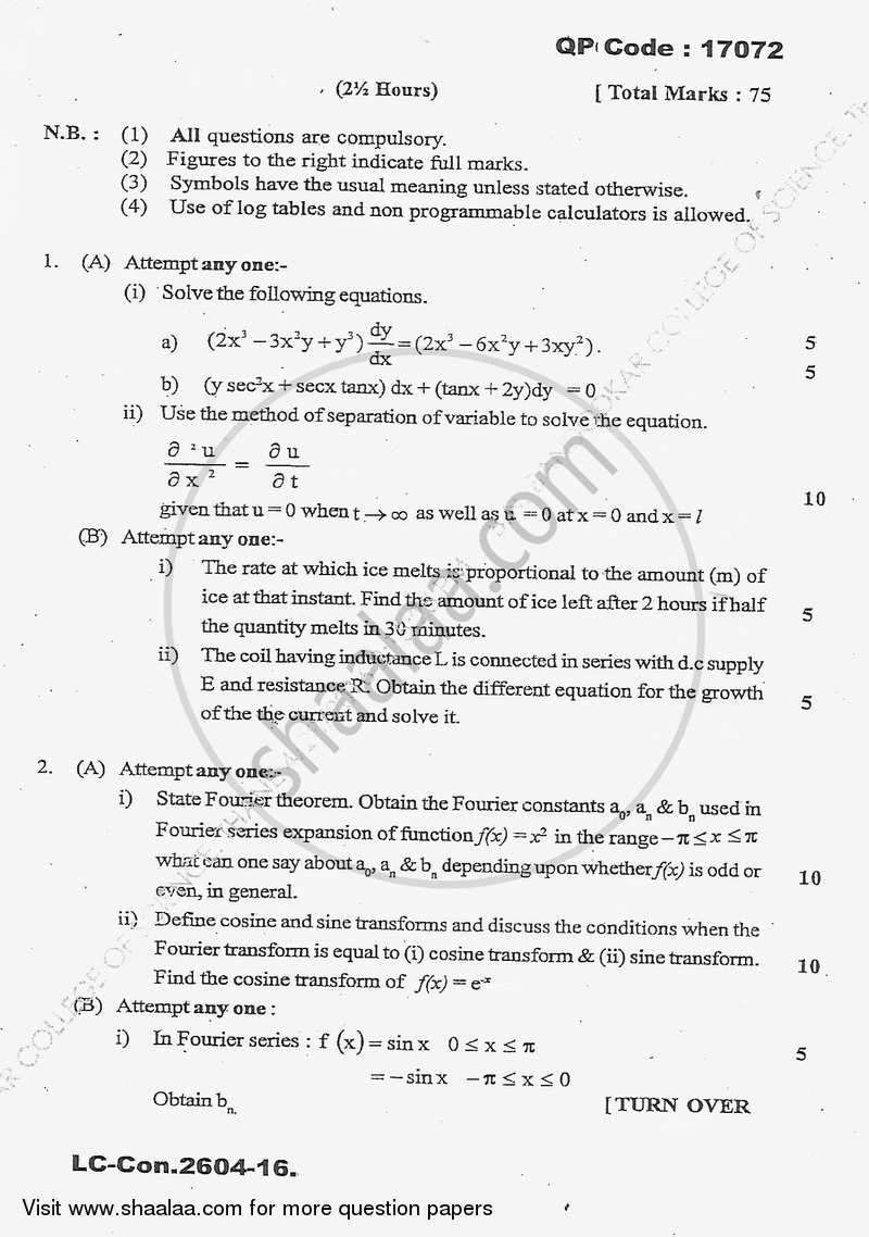 Mathematical, Thermal and Statistical Physics 2015-2016 B.Sc Physics ...