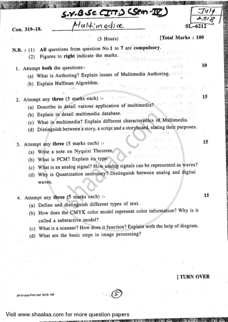 Multimedia 2017-2018 B.Sc IT (Information Technology) Semester 4 (SYBSc ...