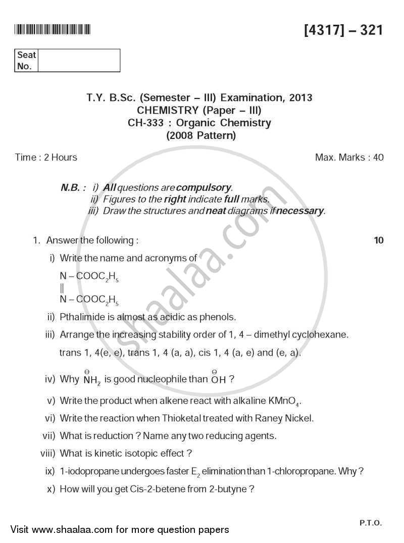 question-paper-b-sc-chemistry-semester-5-tybsc-organic-chemistry