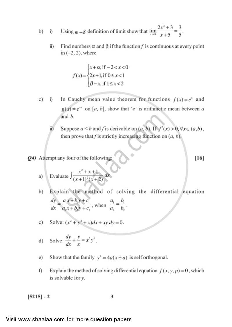 Calculus and Differential Equations 2017-2018 B.Sc Mathematics Semester ...