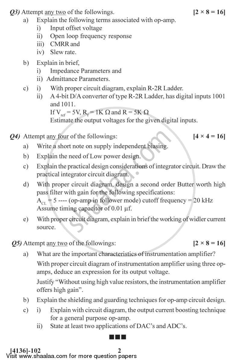 Analog Circuit Design and Analysis 2011-2012 M.Sc Electronics Semester ...