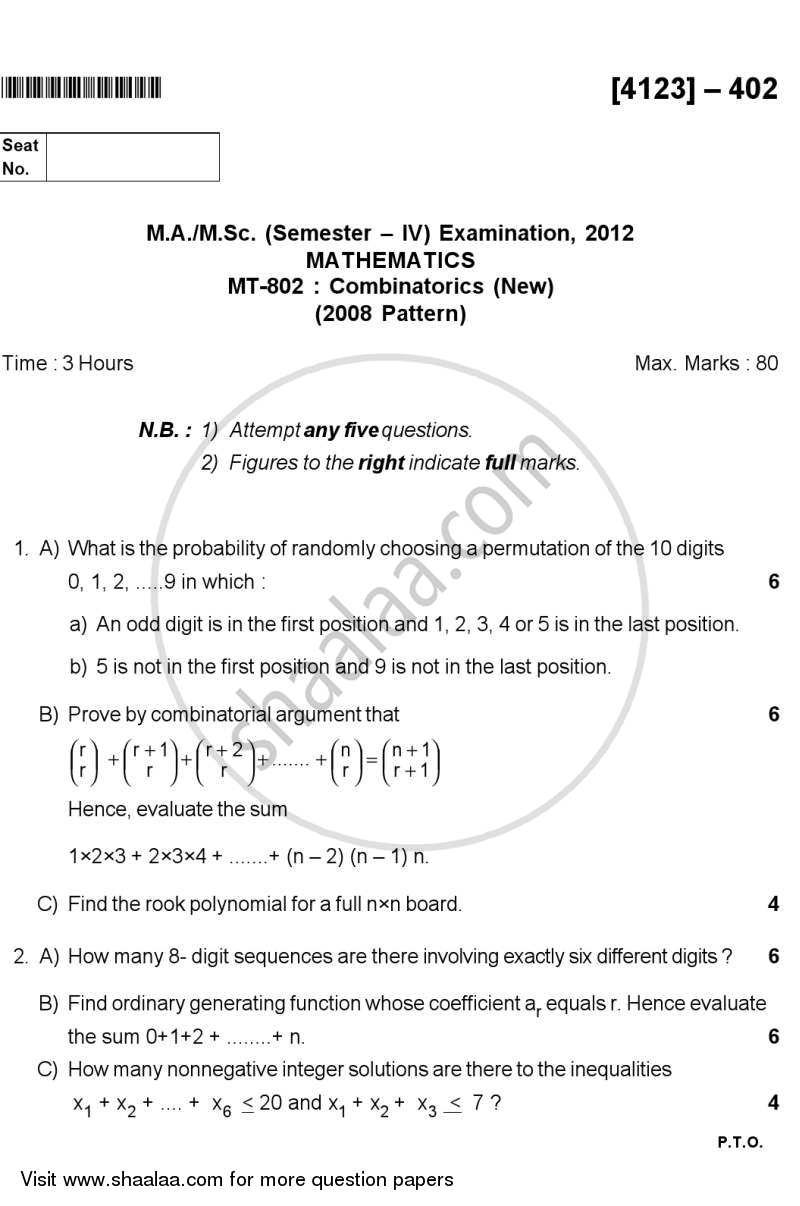 combinatorics-2011-2012-m-sc-mathematics-semester-4-question-paper-with